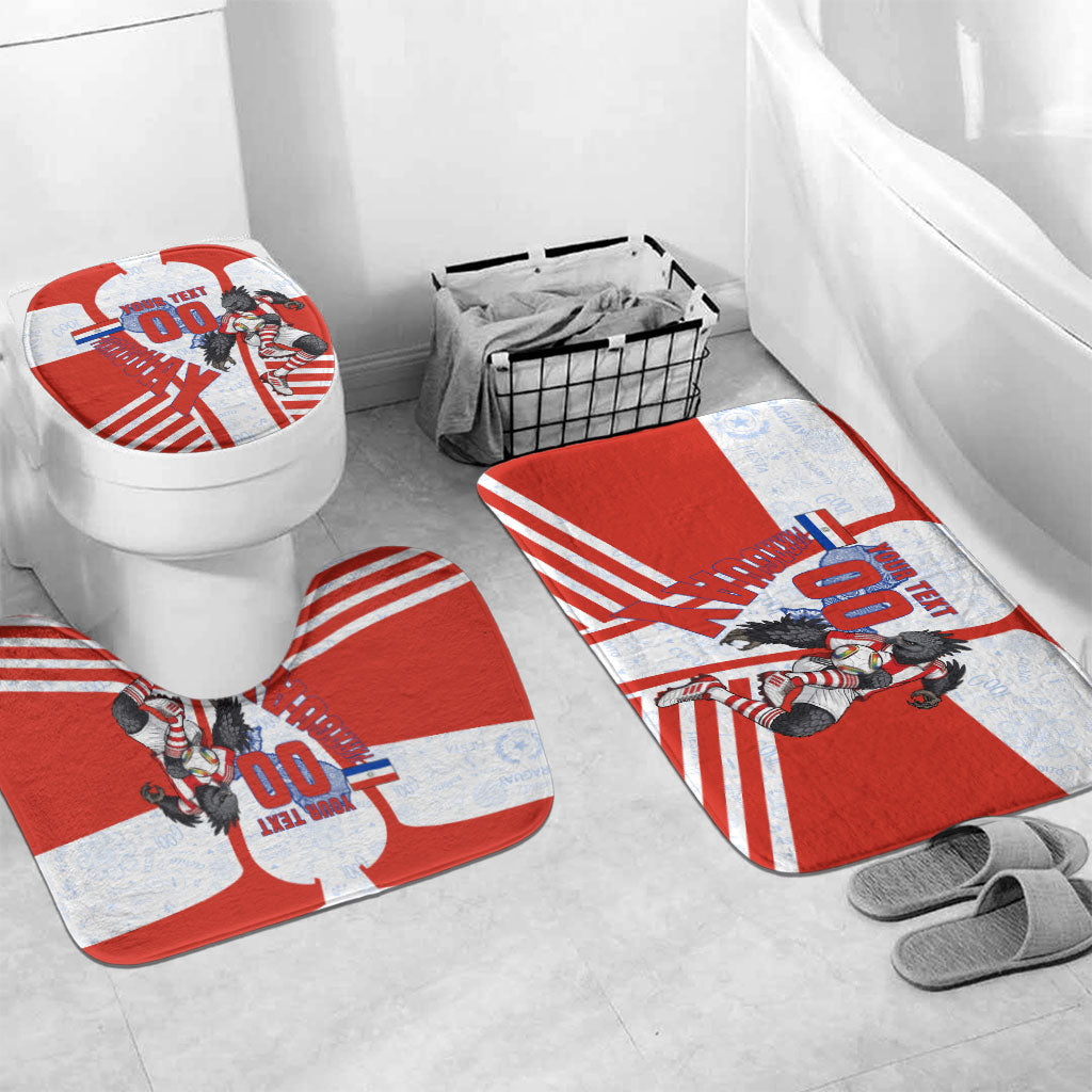 Personalized Paraguay Soccer Bathroom Set Harpy Eagle Mascot Football Flag