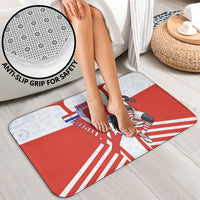 Personalized Paraguay Soccer Bathroom Set Harpy Eagle Mascot Football Flag