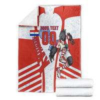 Personalized Paraguay Soccer Blanket Harpy Eagle Mascot Football Flag