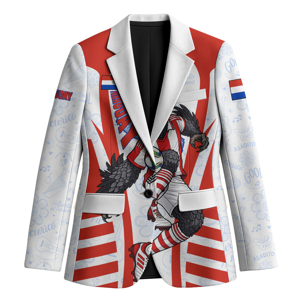 Personalized Paraguay Soccer Blazer Harpy Eagle Mascot Football Flag