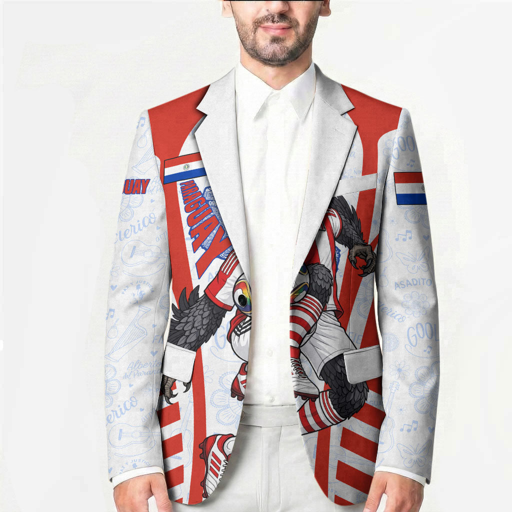 Personalized Paraguay Soccer Blazer Harpy Eagle Mascot Football Flag