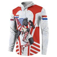 Personalized Paraguay Soccer Button Sweatshirt Harpy Eagle Mascot Football Flag