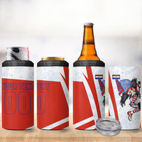 Personalized Paraguay Soccer 4 in 1 Can Cooler Tumbler Harpy Eagle Mascot Football Flag