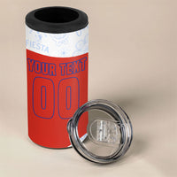 Personalized Paraguay Soccer 4 in 1 Can Cooler Tumbler Harpy Eagle Mascot Football Flag