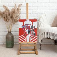 Personalized Paraguay Soccer Canvas Wall Art Harpy Eagle Mascot Football Flag