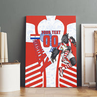 Personalized Paraguay Soccer Canvas Wall Art Harpy Eagle Mascot Football Flag