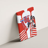 Personalized Paraguay Soccer Canvas Wall Art Harpy Eagle Mascot Football Flag