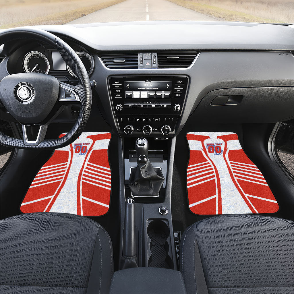Personalized Paraguay Soccer Car Mats Harpy Eagle Mascot Football Flag