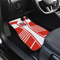 Personalized Paraguay Soccer Car Mats Harpy Eagle Mascot Football Flag