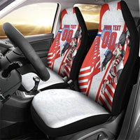 Personalized Paraguay Soccer Car Seat Cover Harpy Eagle Mascot Football Flag