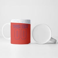 Personalized Paraguay Soccer Ceramic Mug Harpy Eagle Mascot Football Flag