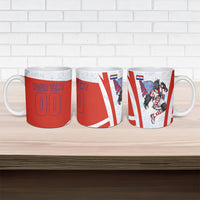 Personalized Paraguay Soccer Ceramic Mug Harpy Eagle Mascot Football Flag