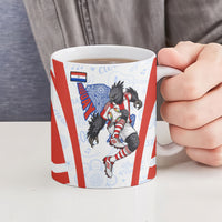 Personalized Paraguay Soccer Ceramic Mug Harpy Eagle Mascot Football Flag
