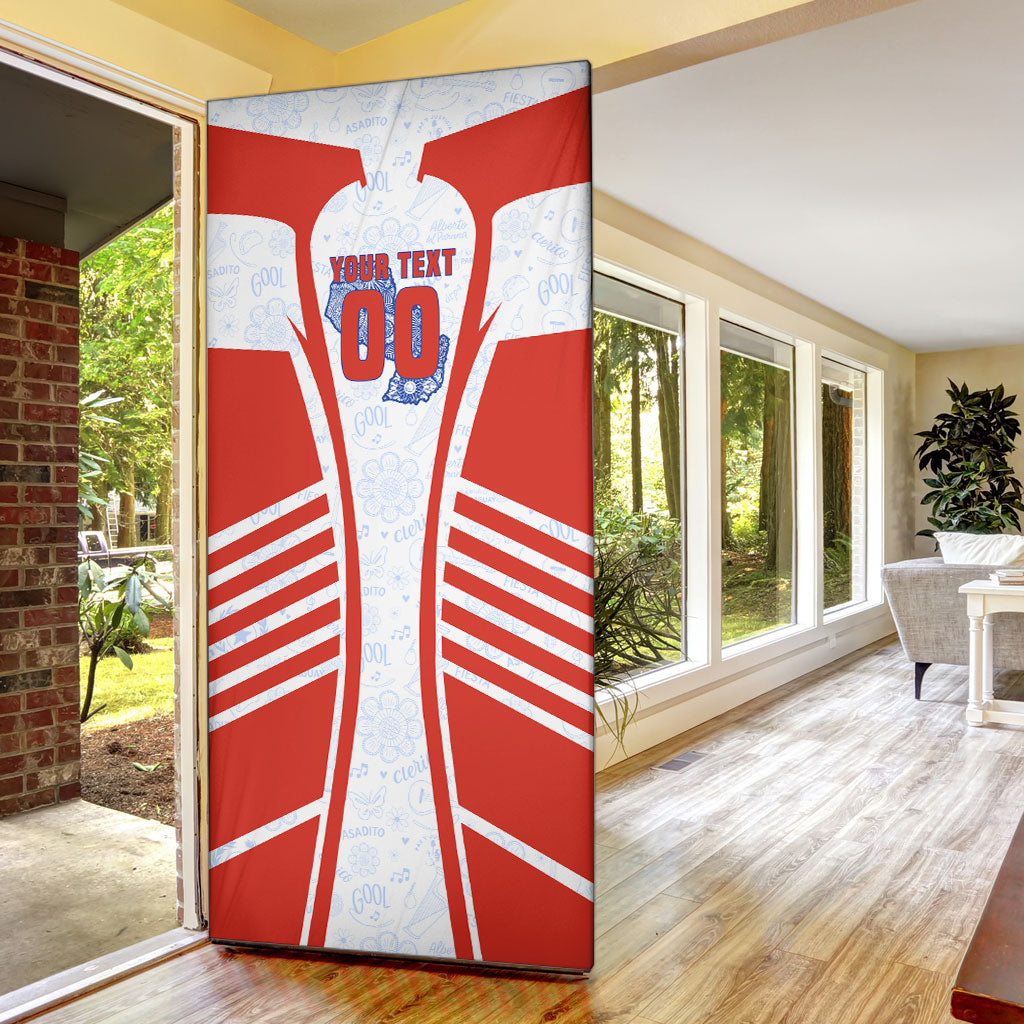 Personalized Paraguay Soccer Door Cover Harpy Eagle Mascot Football Flag