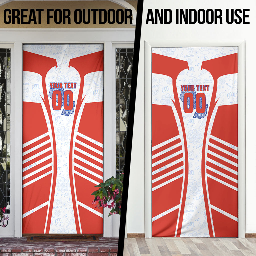 Personalized Paraguay Soccer Door Cover Harpy Eagle Mascot Football Flag