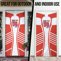 Personalized Paraguay Soccer Door Cover Harpy Eagle Mascot Football Flag