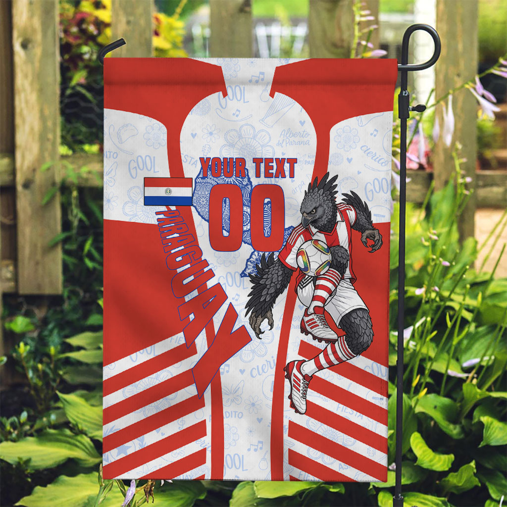 Personalized Paraguay Soccer Garden Flag Harpy Eagle Mascot Football Flag