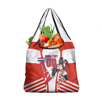 Personalized Paraguay Soccer Grocery Bag Harpy Eagle Mascot Football Flag