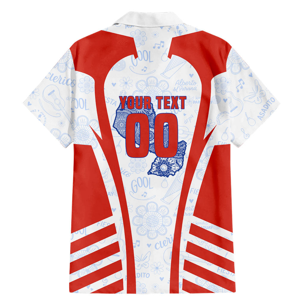 Personalized Paraguay Soccer Hawaiian Shirt Harpy Eagle Mascot Football Flag