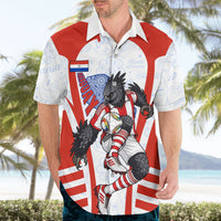 Personalized Paraguay Soccer Hawaiian Shirt Harpy Eagle Mascot Football Flag