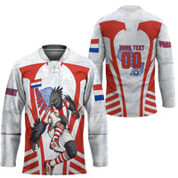 Personalized Paraguay Soccer Hockey Jersey Harpy Eagle Mascot Football Flag