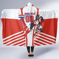 Personalized Paraguay Soccer Hooded Blanket Harpy Eagle Mascot Football Flag