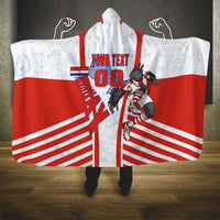Personalized Paraguay Soccer Hooded Blanket Harpy Eagle Mascot Football Flag