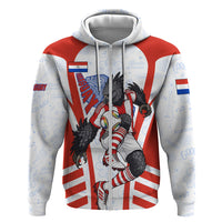 Personalized Paraguay Soccer Hoodie Harpy Eagle Mascot Football Flag