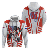 Personalized Paraguay Soccer Hoodie Harpy Eagle Mascot Football Flag