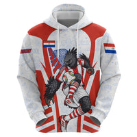 Personalized Paraguay Soccer Hoodie Harpy Eagle Mascot Football Flag