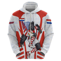 Personalized Paraguay Soccer Hoodie Harpy Eagle Mascot Football Flag