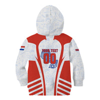 Personalized Paraguay Soccer Kid Hoodie Harpy Eagle Mascot Football Flag