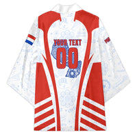 Personalized Paraguay Soccer Kimono Harpy Eagle Mascot Football Flag