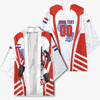 Personalized Paraguay Soccer Kimono Harpy Eagle Mascot Football Flag