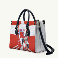Personalized Paraguay Soccer Leather Bag Harpy Eagle Mascot Football Flag