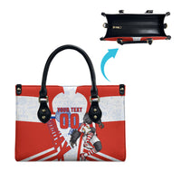 Personalized Paraguay Soccer Leather Bag Harpy Eagle Mascot Football Flag