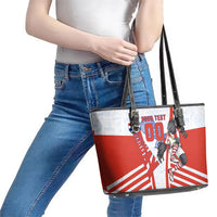 Personalized Paraguay Soccer Leather Tote Bag Harpy Eagle Mascot Football Flag