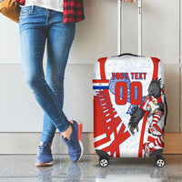 Personalized Paraguay Soccer Luggage Cover Harpy Eagle Mascot Football Flag