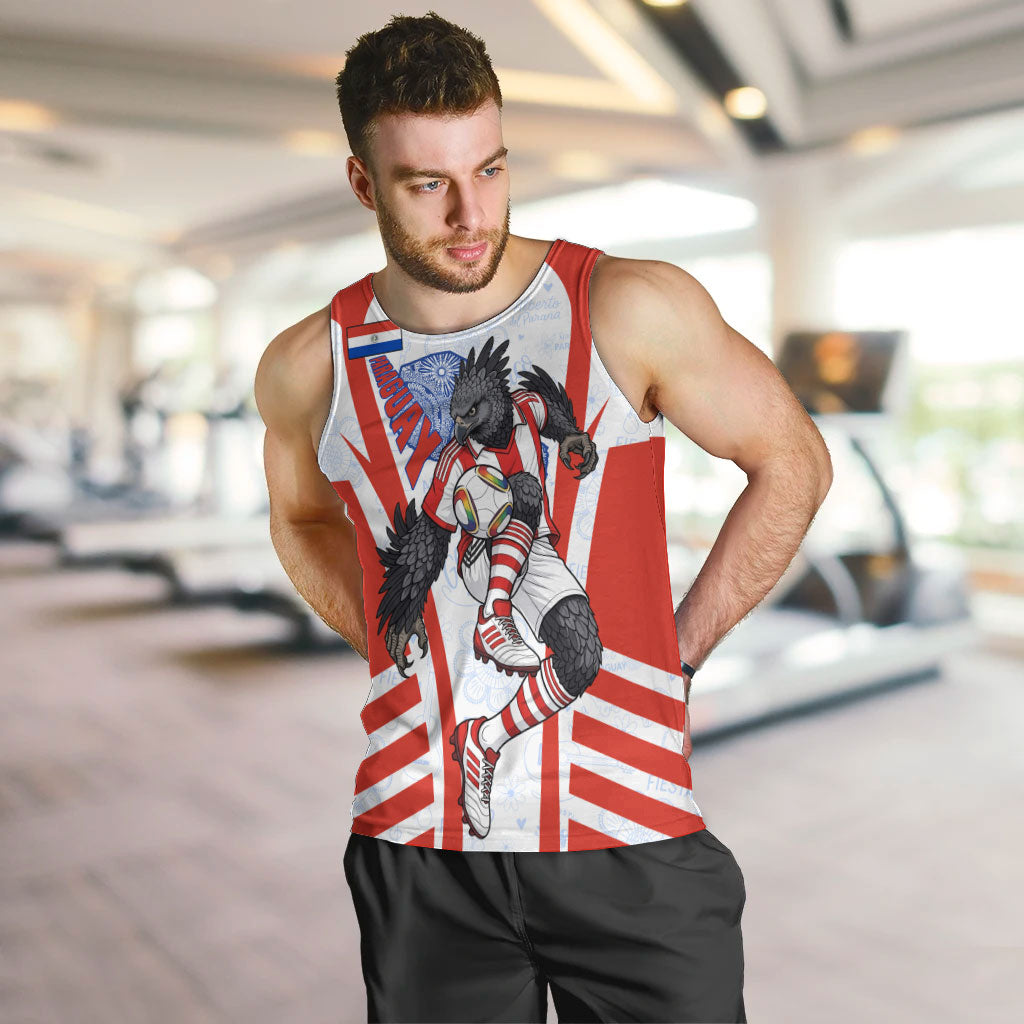 Personalized Paraguay Soccer Men Tank Top Harpy Eagle Mascot Football Flag