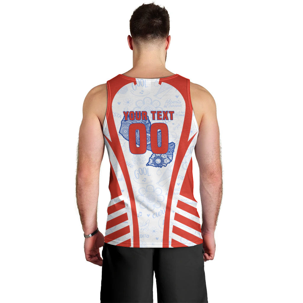 Personalized Paraguay Soccer Men Tank Top Harpy Eagle Mascot Football Flag