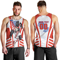 Personalized Paraguay Soccer Men Tank Top Harpy Eagle Mascot Football Flag