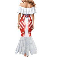Personalized Paraguay Soccer Mermaid Dress Harpy Eagle Mascot Football Flag