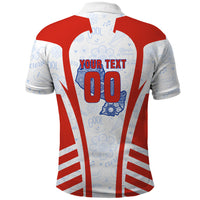 Personalized Paraguay Soccer Polo Shirt Harpy Eagle Mascot Football Flag