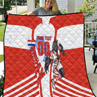 Personalized Paraguay Soccer Quilt Harpy Eagle Mascot Football Flag