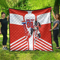 Personalized Paraguay Soccer Quilt Harpy Eagle Mascot Football Flag