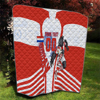 Personalized Paraguay Soccer Quilt Harpy Eagle Mascot Football Flag
