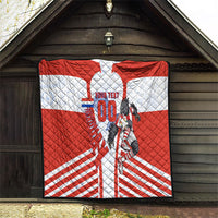 Personalized Paraguay Soccer Quilt Harpy Eagle Mascot Football Flag
