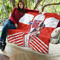 Personalized Paraguay Soccer Quilt Harpy Eagle Mascot Football Flag