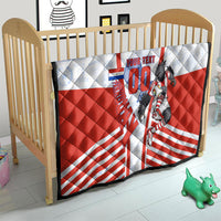 Personalized Paraguay Soccer Quilt Harpy Eagle Mascot Football Flag