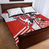 Personalized Paraguay Soccer Quilt Bed Set Harpy Eagle Mascot Football Flag